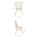 Wynne Spindle Back Dining Side Chairs Set of 2 in White Wash
