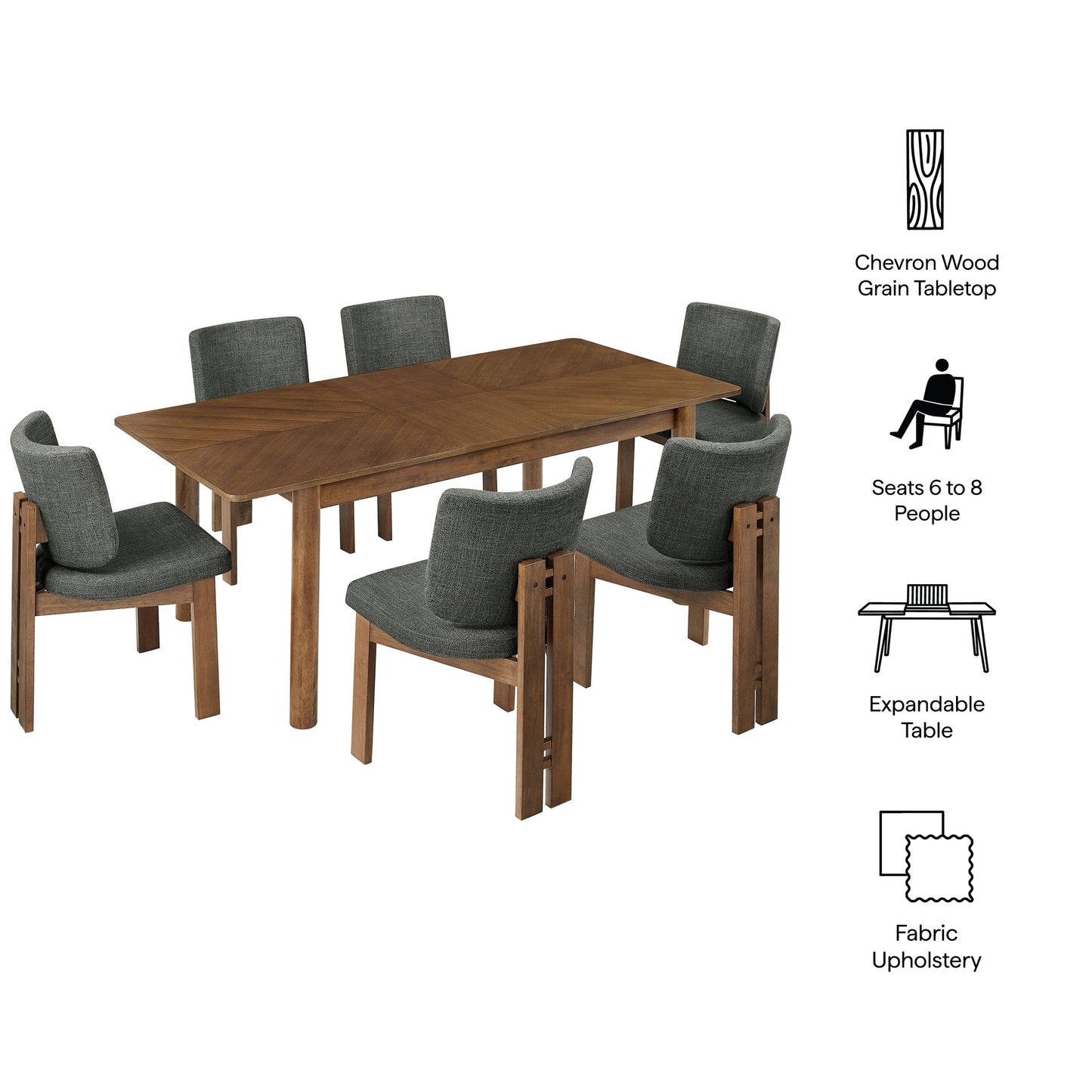 Alba 7-Piece Dining Set by Furniture for America