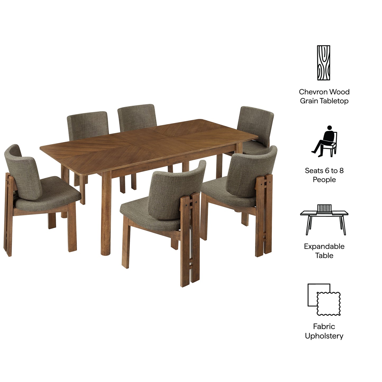 Alba 7-Piece Dining Set by Furniture for America