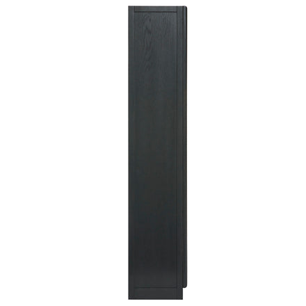 Anwen Solid Wood and Glass Display Cabinet in Black Oak