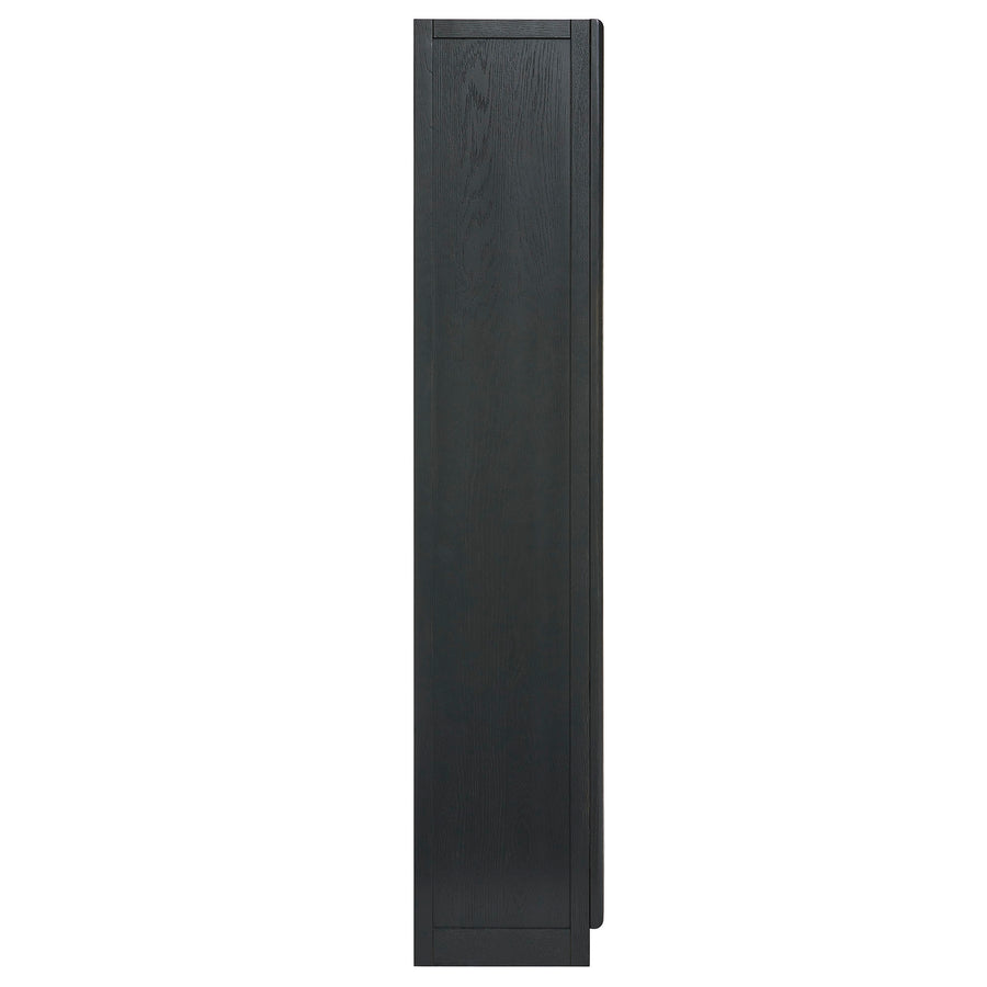 Giselle Solid Wood and Glass Display Cabinet in Black Oak