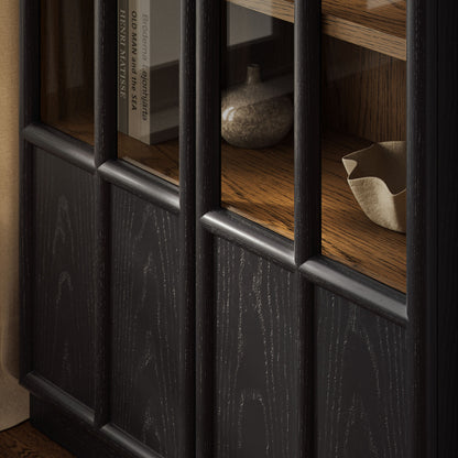 Anwen Solid Wood and Glass Display Cabinet by Furniture for America