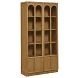 Giselle Solid Wood and Glass Display Cabinet in Oak