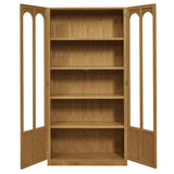 Giselle Solid Wood and Glass Display Cabinet in Oak