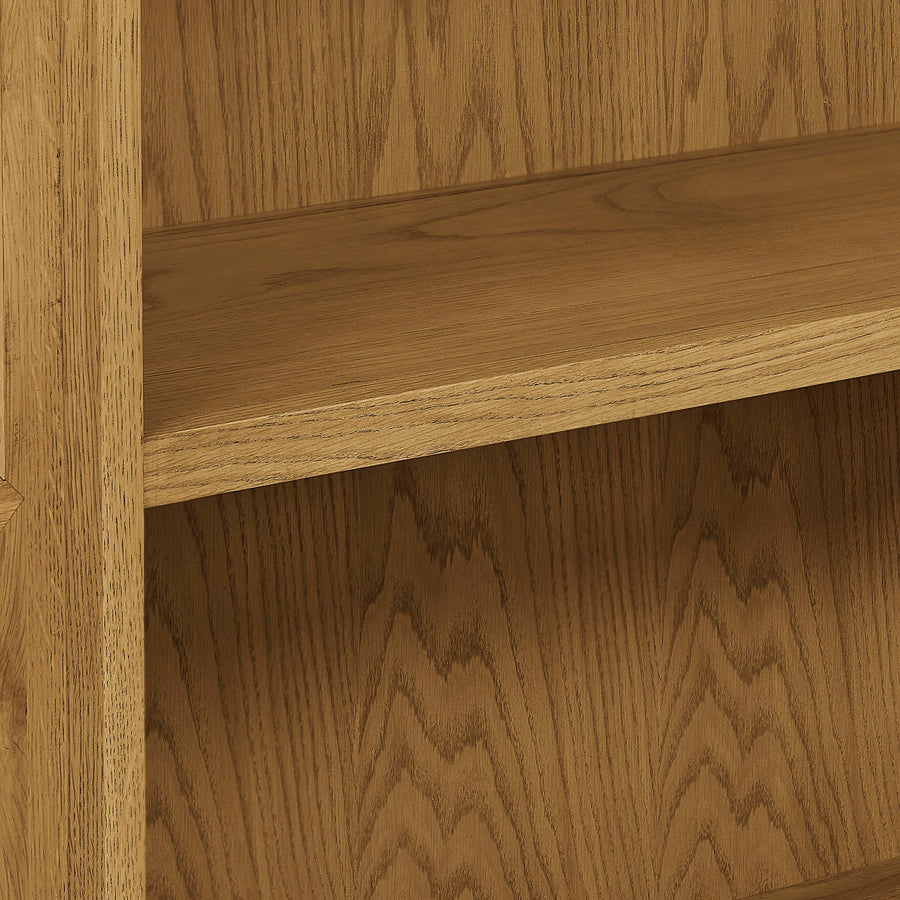 Giselle Solid Wood and Glass Display Cabinet in Oak