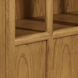 Giselle Solid Wood and Glass Display Cabinet in Oak