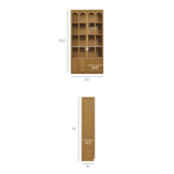 Giselle Solid Wood and Glass Display Cabinet in Oak