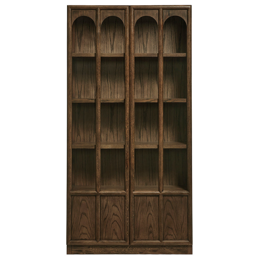 Giselle Solid Wood and Glass Display Cabinet in Walnut