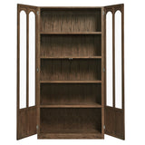 Giselle Solid Wood and Glass Display Cabinet in Walnut