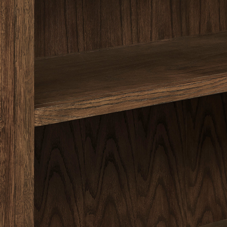 Giselle Solid Wood and Glass Display Cabinet in Walnut