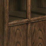 Giselle Solid Wood and Glass Display Cabinet in Walnut