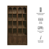 Giselle Solid Wood and Glass Display Cabinet in Walnut