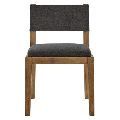 Calder Fabric Upholstered Wood Armless Dining Chair by Furniture for America