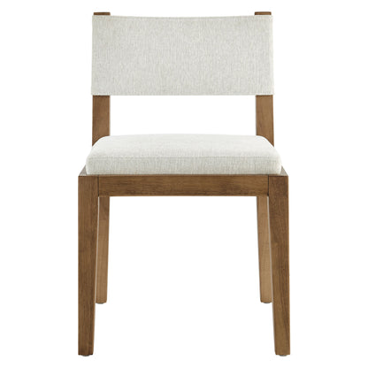 Calder Fabric Upholstered Wood Armless Dining Chair by Furniture for America