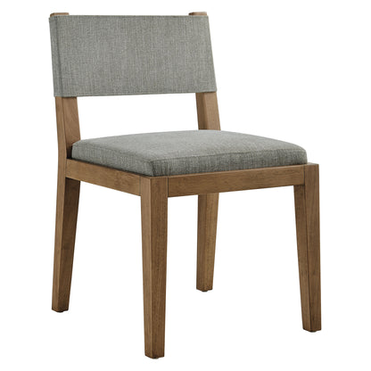 Calder Fabric Upholstered Wood Armless Dining Chair by Furniture for America