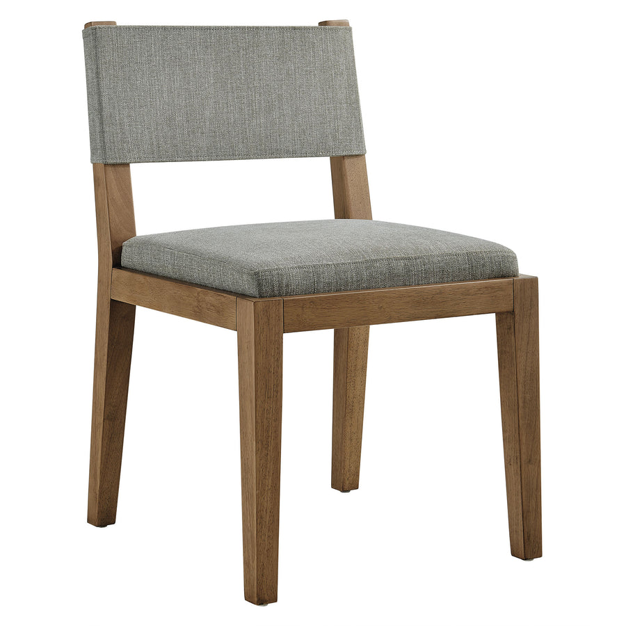 Bora Fabric Upholstered Wood Armless Dining Chair in Wheat