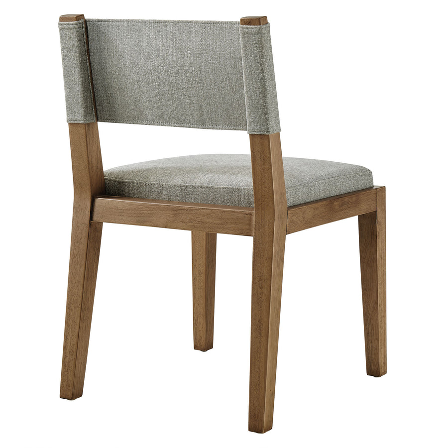 Bora Fabric Upholstered Wood Armless Dining Chair in Wheat
