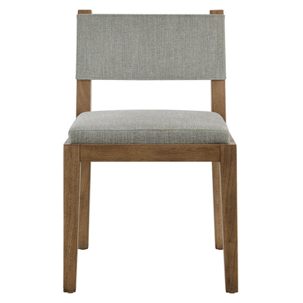 Calder Fabric Upholstered Wood Armless Dining Chair in Wheat