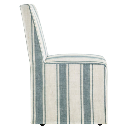 Tessera Striped Slipcovered Dining Side Chair by Furniture for America