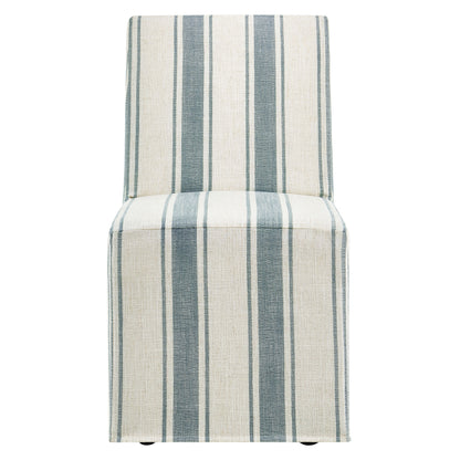 Tessera Striped Slipcovered Dining Side Chair by Furniture for America