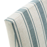 Yara Striped Slipcovered Dining Side Chair in Blue Stripe