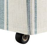 Yara Striped Slipcovered Dining Side Chair in Blue Stripe