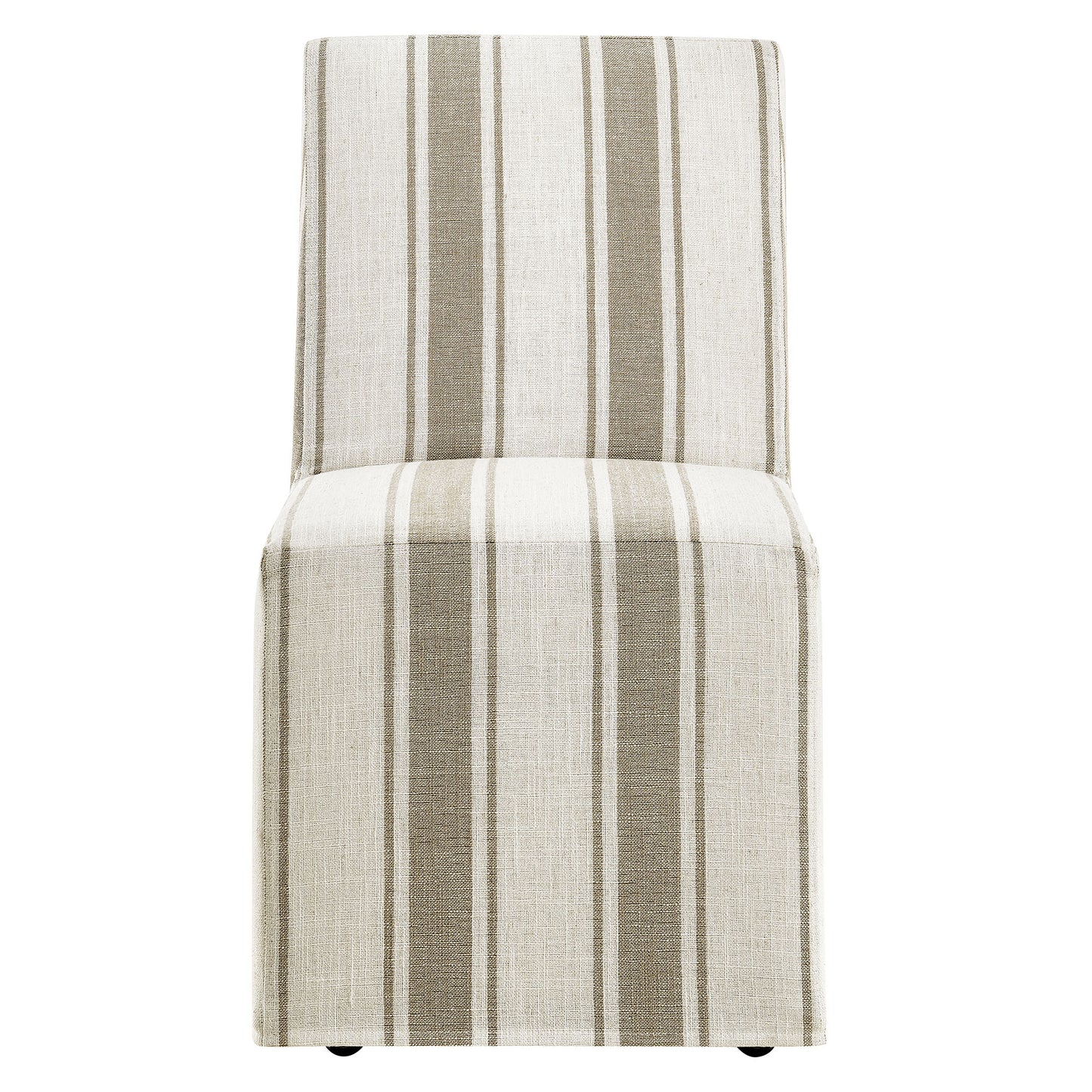 Tessera Striped Slipcovered Dining Side Chair by Furniture for America