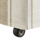 Yara Striped Slipcovered Dining Side Chair in Tan Stripe