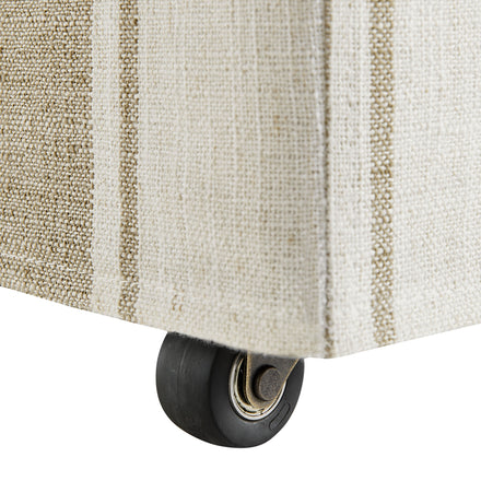 Tessera Striped Slipcovered Dining Side Chair in Tan Stripe