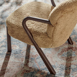 Levante Faux Shearling Accent Armchair in Sand