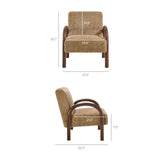 Gareth Faux Shearling Accent Armchair in Sand