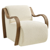 Maestro Lattice Boucle Accent Armchair in Cream