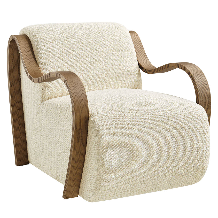Maestro Lattice Boucle Accent Armchair in Cream
