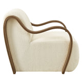 Maestro Lattice Boucle Accent Armchair in Cream