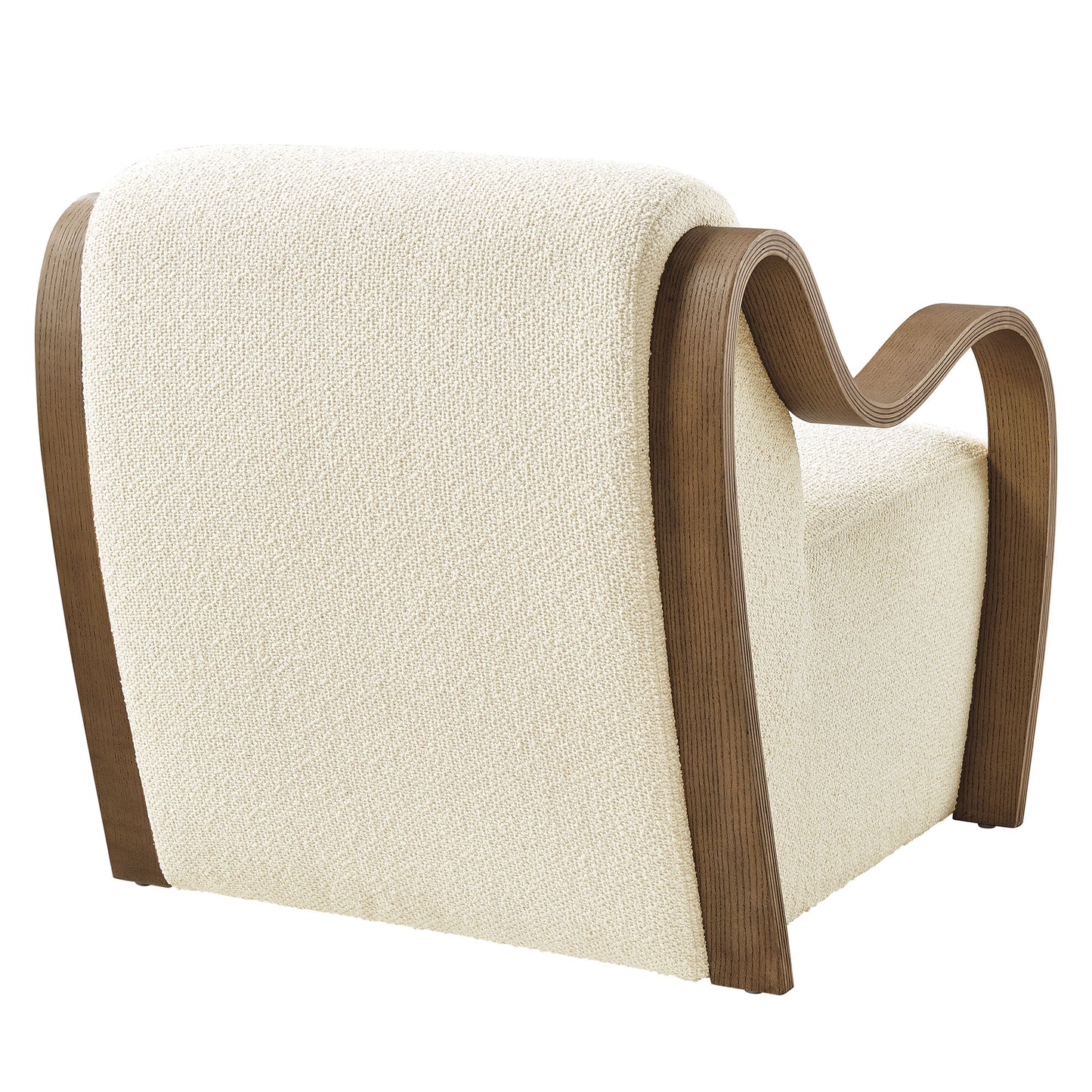 Maestro Lattice Boucle Accent Armchair in Cream