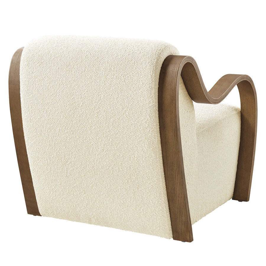 Maestro Lattice Boucle Accent Armchair in Cream