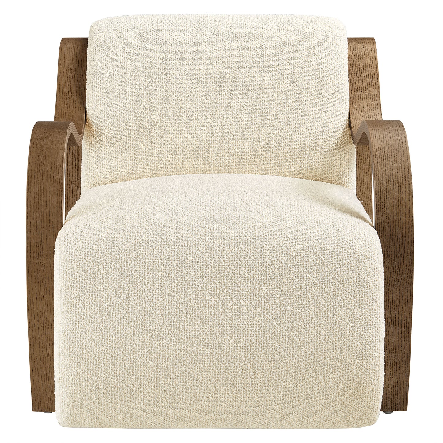Maestro Lattice Boucle Accent Armchair in Cream