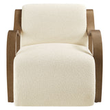 Maestro Lattice Boucle Accent Armchair in Cream
