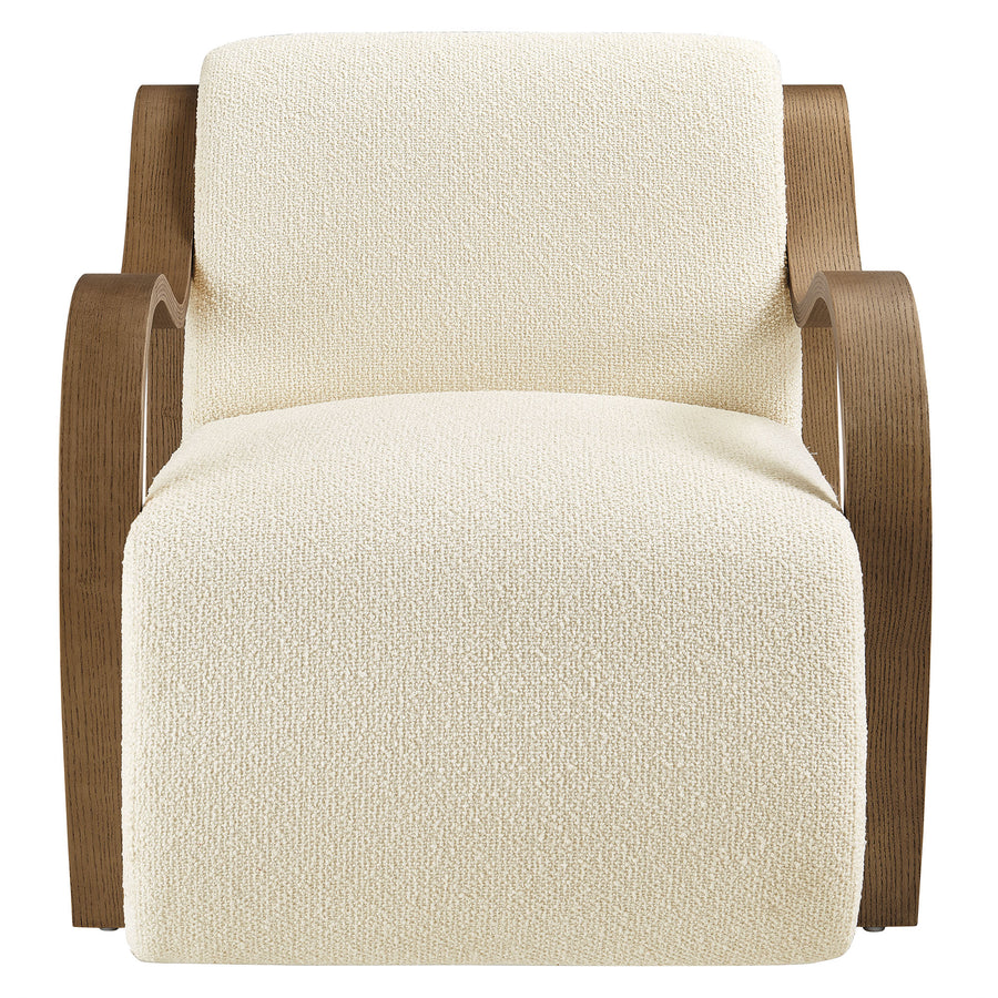 Maestro Lattice Boucle Accent Armchair in Cream