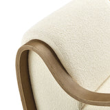 Maestro Lattice Boucle Accent Armchair in Cream