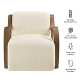 Maestro Lattice Boucle Accent Armchair in Cream