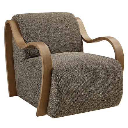 Atrium Lattice Boucle Accent Armchair in Earth