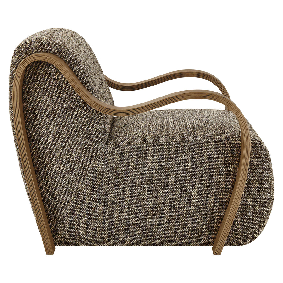 Maestro Lattice Boucle Accent Armchair in Earth