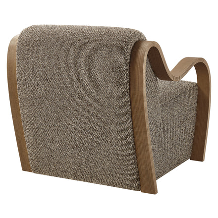 Atrium Lattice Boucle Accent Armchair in Earth