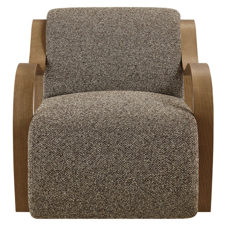 Atrium Lattice Boucle Accent Armchair in Earth