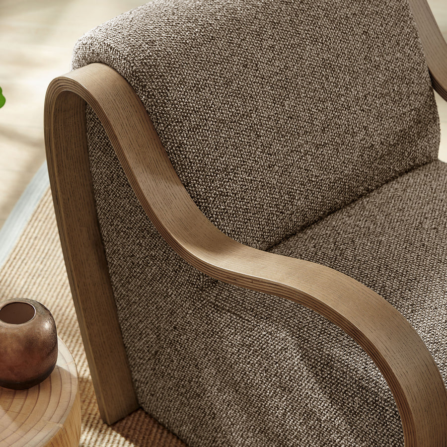 Maestro Lattice Boucle Accent Armchair in Earth