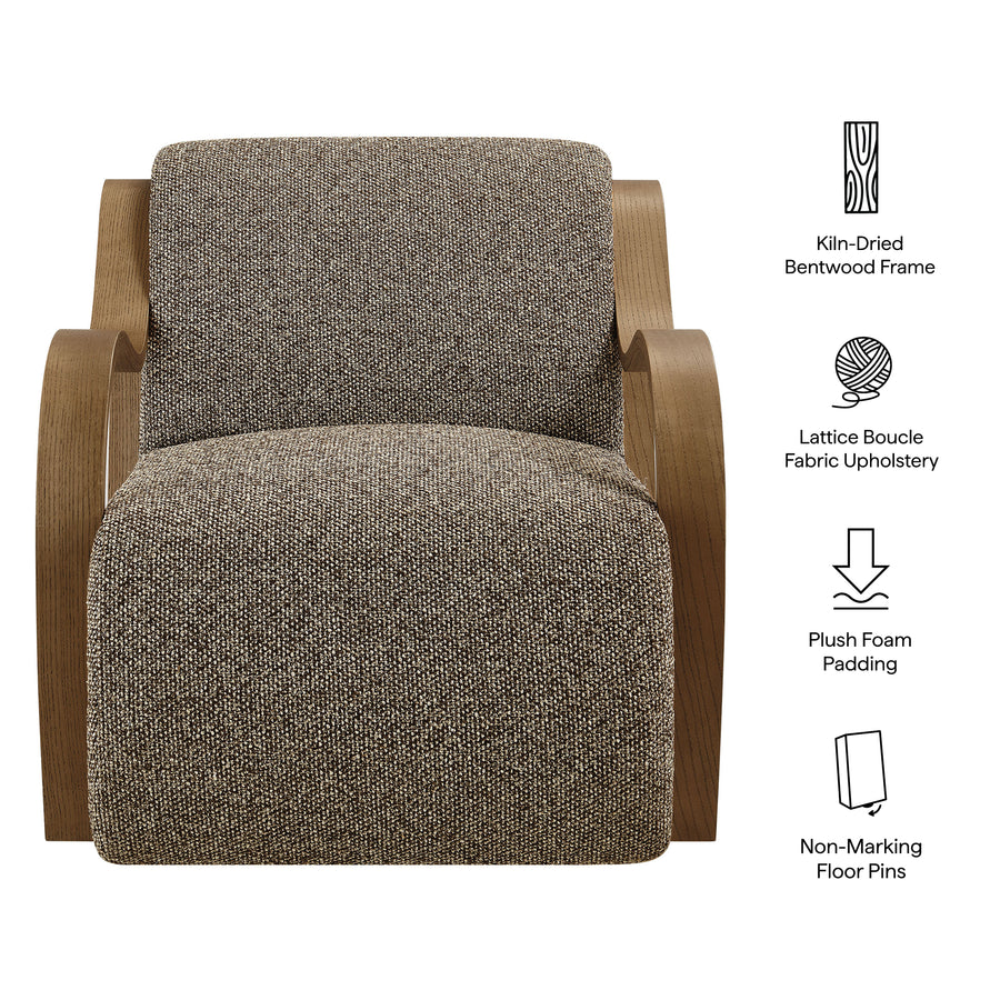 Maestro Lattice Boucle Accent Armchair in Earth
