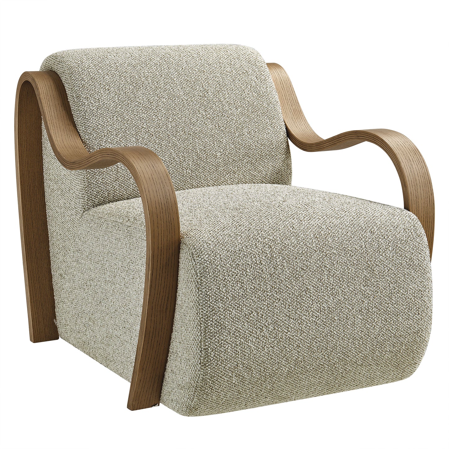 Maestro Lattice Boucle Accent Armchair in Marble