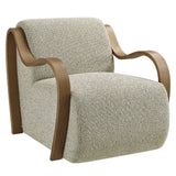 Maestro Lattice Boucle Accent Armchair in Marble