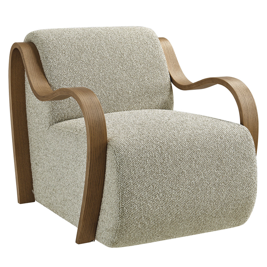 Maestro Lattice Boucle Accent Armchair in Marble